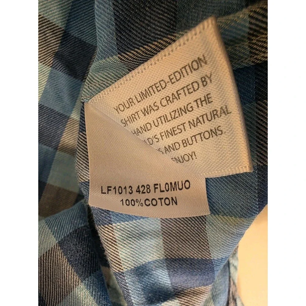 Calder Carmel Shirt Limited Edition 1/150 Mens Large Blue Check Long Sleeve